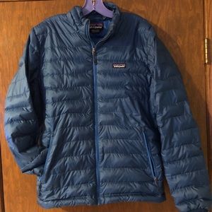 Teal Blue Patagonia Down Jacket Mens Med/woman L.